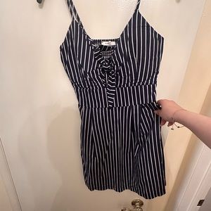 WOMENS NAVY AND WHITE DRESS